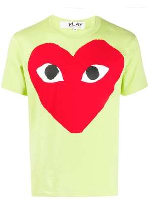 Comme Des Garçons Play heart print round neck T-shirt - Green