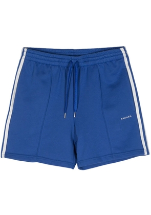 P.A.R.O.S.H. logo-embroidered striped shorts - Blue