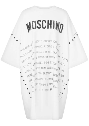 Moschino logo-print mini dress - White