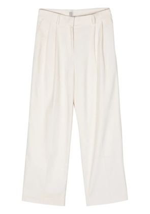 TOTEME high-waist palazzo corduroy trousers - Neutrals