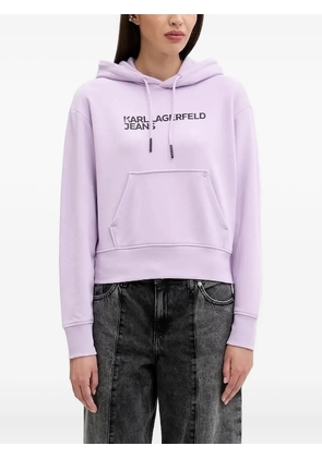 Karl Lagerfeld Jeans logo-print hoodie - Purple