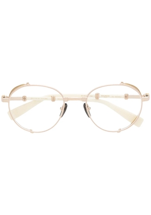 Balmain Eyewear Brigade I round-frame glasses - Gold