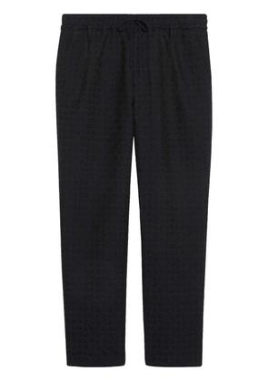 Gucci Horsebit-jacquard drawstring trousers - Blue
