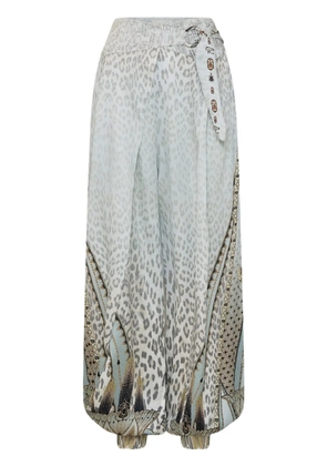 Camilla asymmetrical belted trousers - Grey