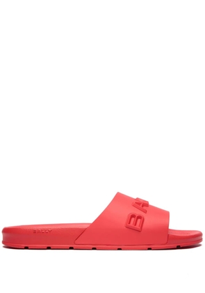 Bally logo-embossed moulded slides - Red