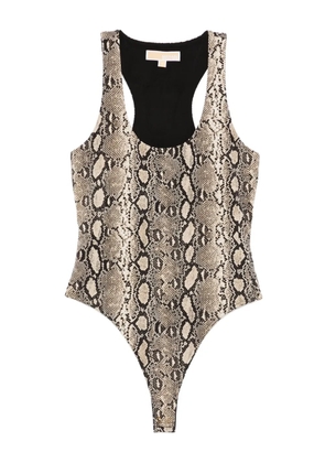 Michael Michael Kors snakeskin racerback bodysuit - Neutrals