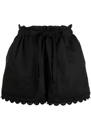 Ulla Johnson Nellie embroidered shorts - Black