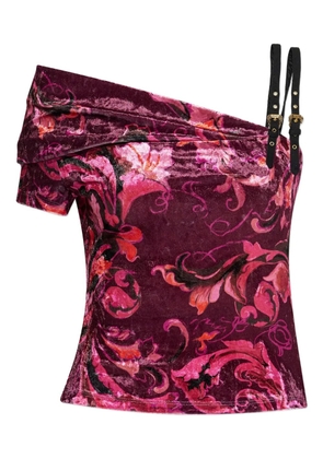 Versace Jeans Couture floral-pattern strap top - Pink