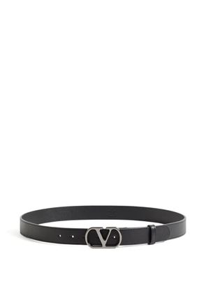 Valentino Garavani Vlogo Signature calfskin belt - Black