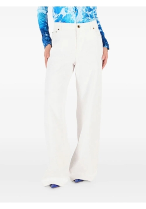 Roberto Cavalli patterned-jacquard trousers - White