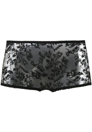 La Perla lace contrast culotte - Black