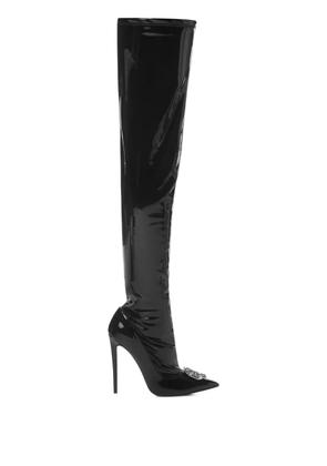 Philipp Plein Plein latex boots - Black