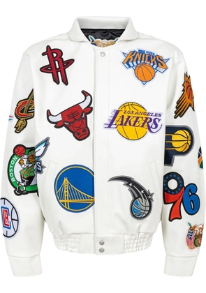 Jeff Hamilton x NBA College bomber jacket - White