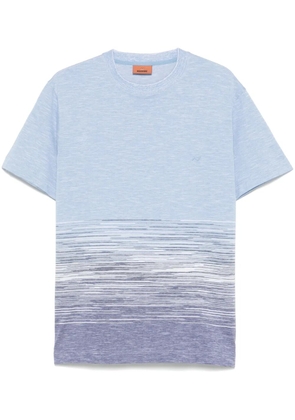 Missoni zigzag-embroidery crew-neck T-shirt - Blue