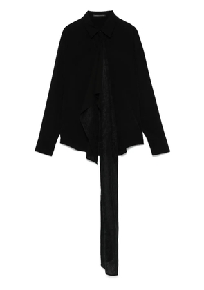 Yohji Yamamoto drape-panel shirt - Black