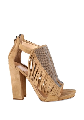 Giuseppe Zanotti Vintage fringe alabama sandals - Neutrals