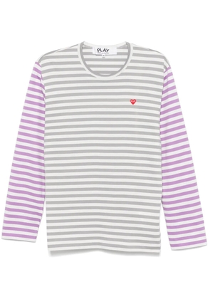 Comme Des Garçons Play striped T-shirt - Grey