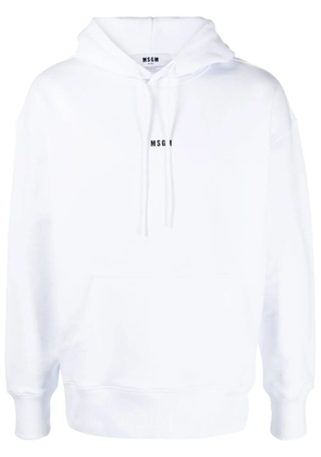 MSGM logo-print hoodie - White
