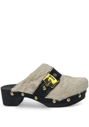 Scholl PESCURA ALASKA faux-fur mules - Neutrals