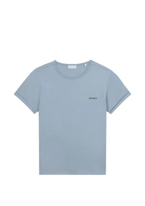 Maison Labiche lettering-embroidered short-sleeve T-shirt - Blue