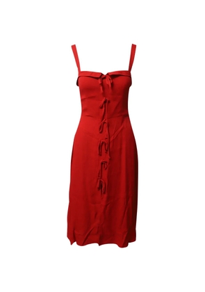 Reformation Eddie tie-detail midi dress - Red