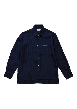 Namacheko Guardia pinstripe long-sleeve shirt - Blue