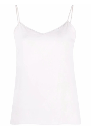 Fabiana Filippi bead-detail V-neck tank top - Grey