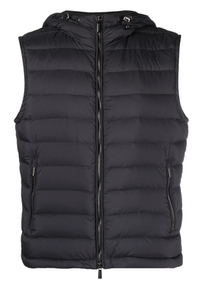 Moorer zipped hooded gilet - Grey