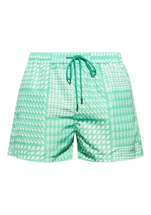 Paul Smith patterned drawstring swim shorts - Green
