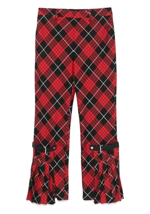Jean Paul Gaultier plaid-check trousers - Red