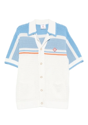 Casablanca stripe-detail shirt - Blue