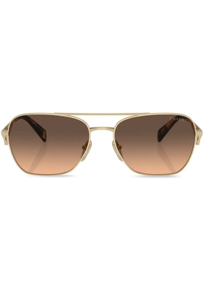 Prada Eyewear rectangle-frame sunglasses - Gold
