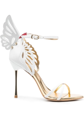 Sophia Webster Heavenly 100mm butterfly sandals - White