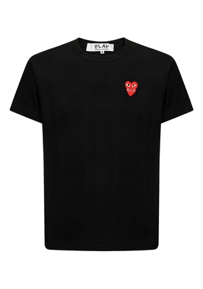 Comme Des Garçons Play logo-appliqué cotton T-shirt - Black