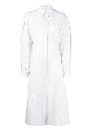 Victoria Beckham vertical-stripe shirt dress - White
