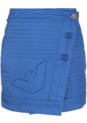 Emporio Armani quilted wrap mini skirt - Blue