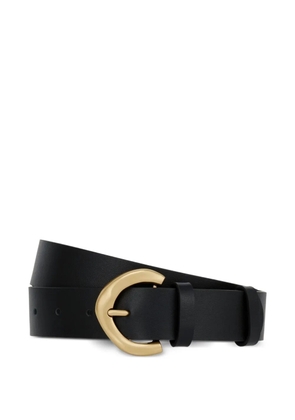 POTAMY buckle leather belt - Black