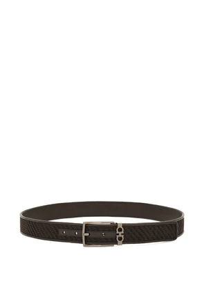 Ferragamo woven-texture belt - Brown