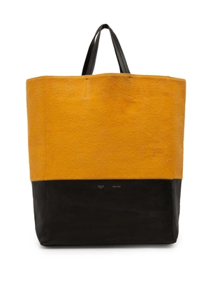 Celine Pre-Owned 2012 Small Bicolor Suede and Calfskin Vertical Cabas tote bag - Orange