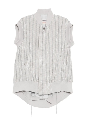 Yohji Yamamoto checked vest - White