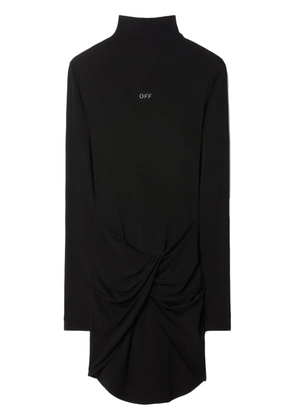 Off-White twist-detail long-sleeve minidress - Black
