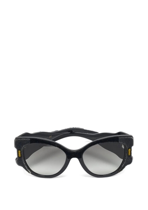 Prada Pre-Owned Tapestry cat-eye sunglasses - Black