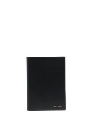 Paul Smith artist stripe-print leather cardholder - Black