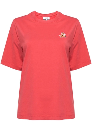 Maison Kitsuné speedy fox logo patch T-shirt - Pink