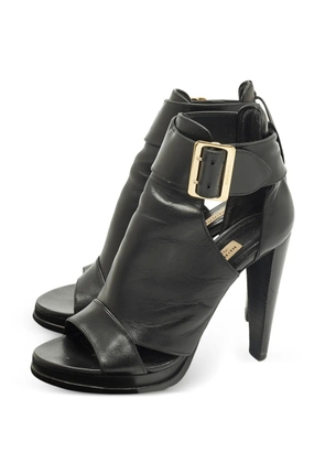 Burberry Pre-Owned leather cut-out ankle boots - Black