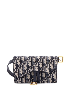 Christian Dior Pre-Owned Saddle Rectangular Oblique Canvas belt bag - Blue