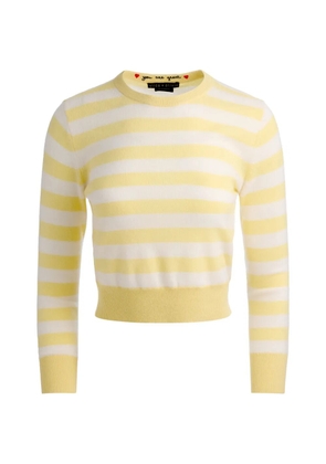 alice + olivia Carolann striped crewneck sweater - Yellow