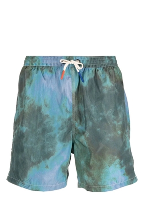 Altea tie-dye effect drawstring shorts - Green