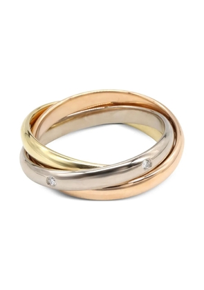Cartier 18K yellow, rose and white gold Trinity diamond ring