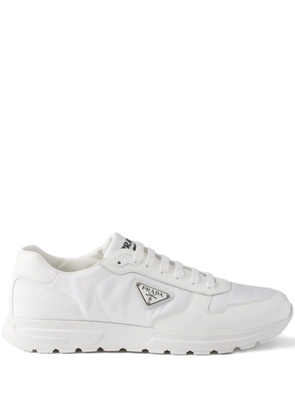 Prada Prax enamel triangle-logo sneakers - White